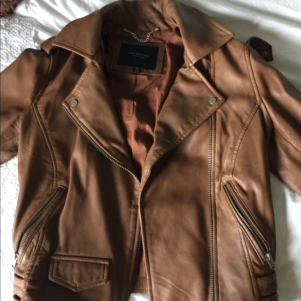 Brown Andrew Marc Leather Jacket NWOT